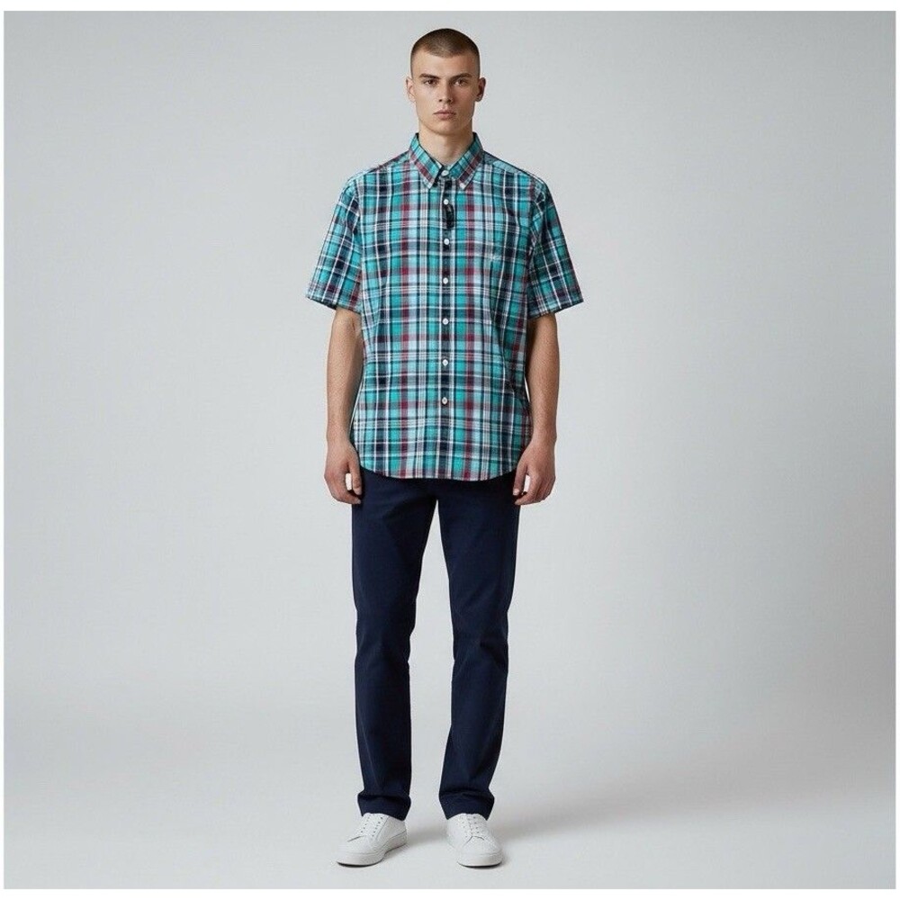 Chaps  Men's Size Medium Performance Woven Collared Stretch Shirt NWT $50 RTP
